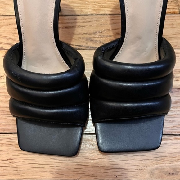 Vince Camuto Leather Black Square Toe Heels 8.5 NIB - Picture 6 of 9